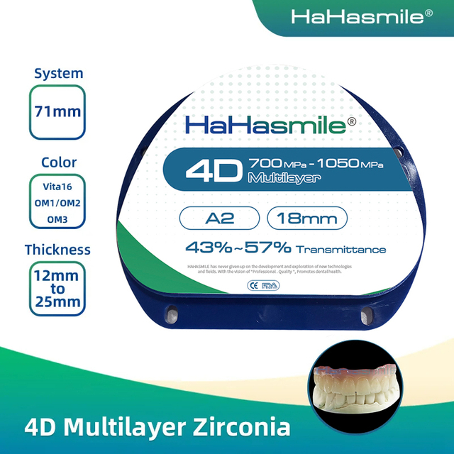 71mm 4D Multilayer Zirconia Blocks