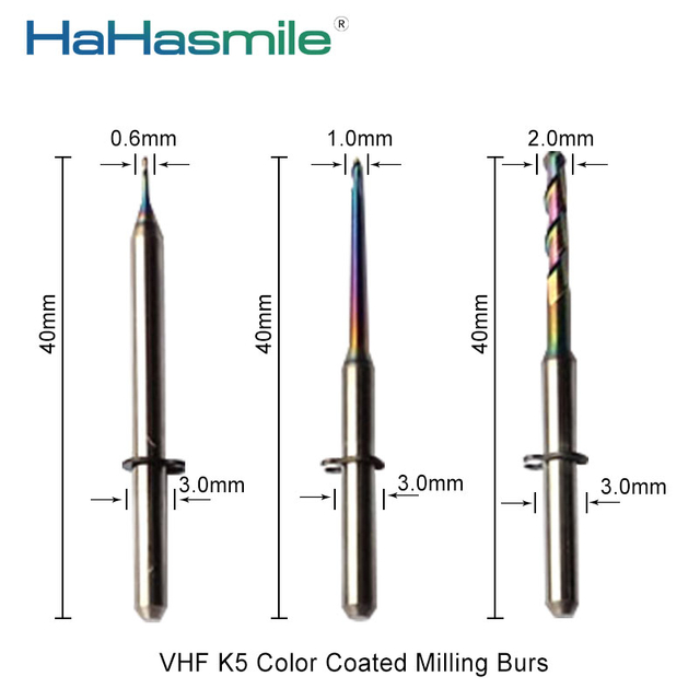 VHF K5 Zirconia Milling Burs 